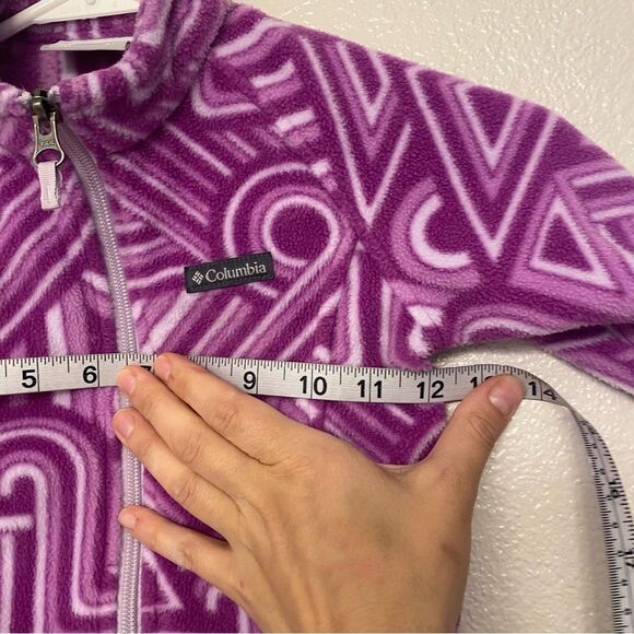 Columbia Girls toddler Benton Springs Sweater fleece zip up jacket purple 3T - Picture 5 of 8